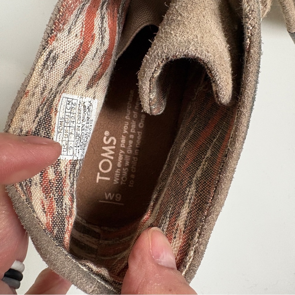 Toms | Women’s Brown Tan Suede Lace Up Tie Desert Wedge Ankle Boot Size 9 - Picture 4 of 7